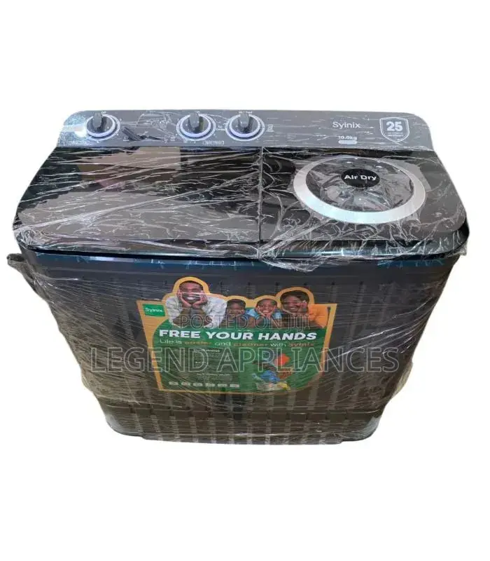 Syinix Washing Machine - 10KG Twin Tub-1yr Warranty
