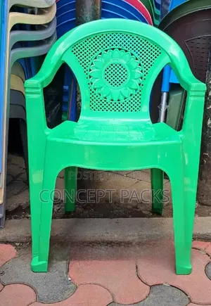 Safaricom Green Plastic Chair With Arms