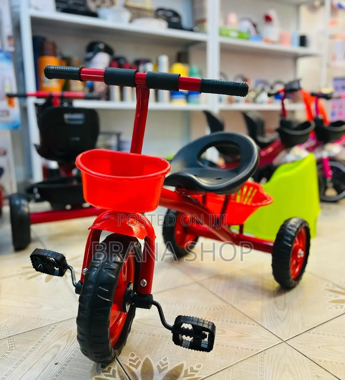 **Kids Tricycle With Basket – Red **