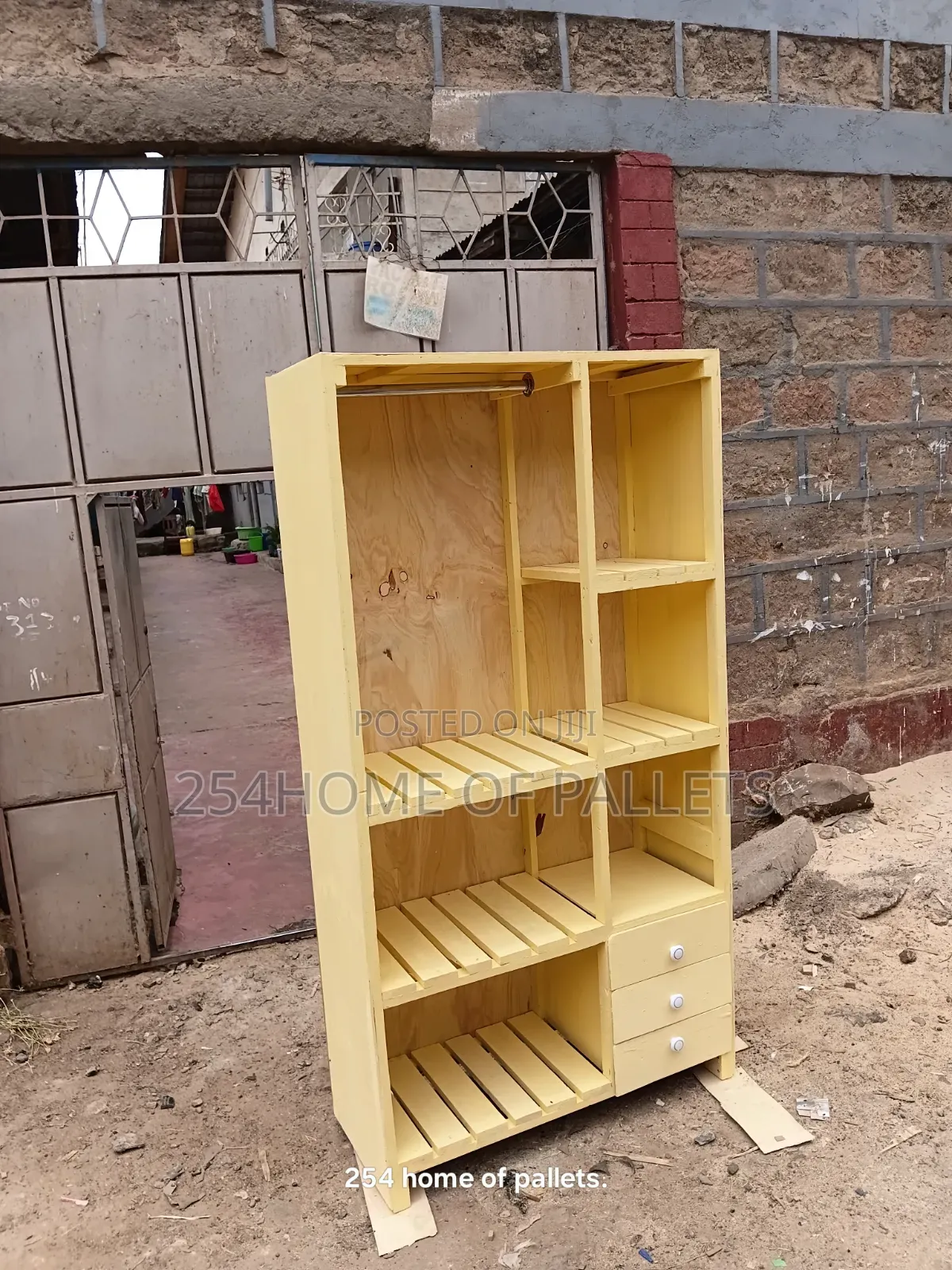Cream Spacious 3 by 6 Wooden Closet
