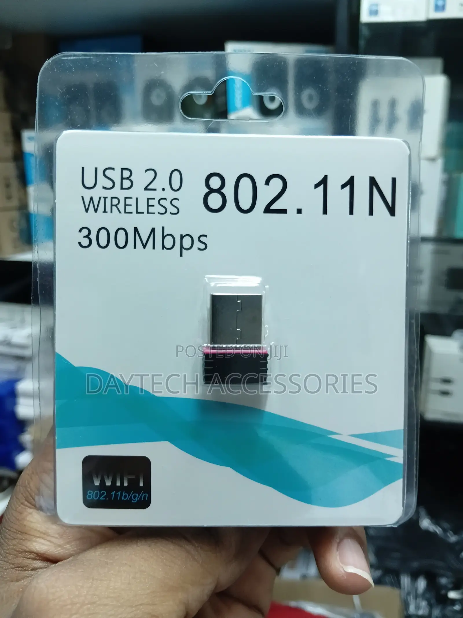 USB 2.0 Wireless 300Mbps 802.11n Wi-Fi Adapter Dongle.