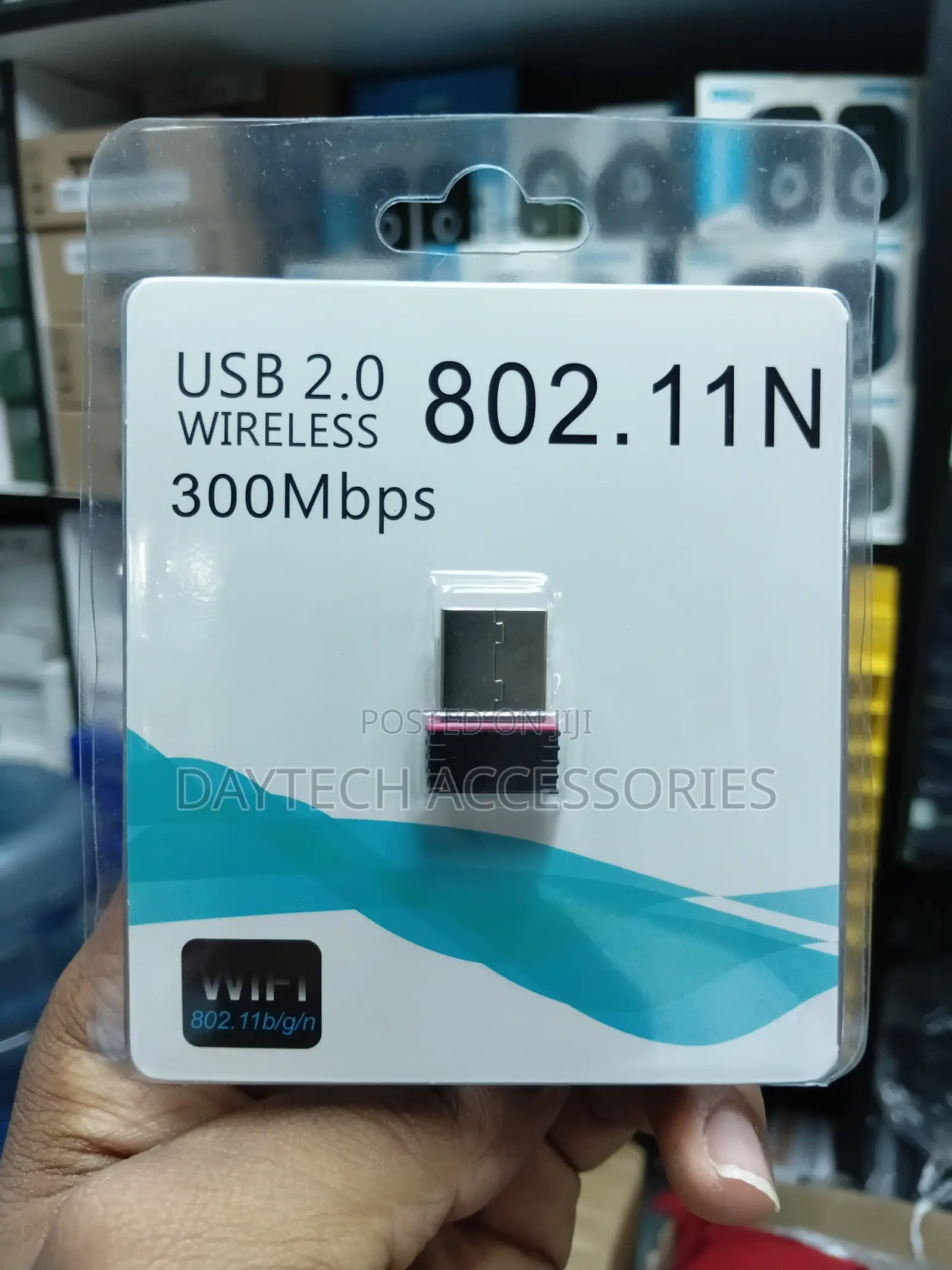 USB 2.0 Wireless 300Mbps 802.11n Wi-Fi Adapter Dongle.