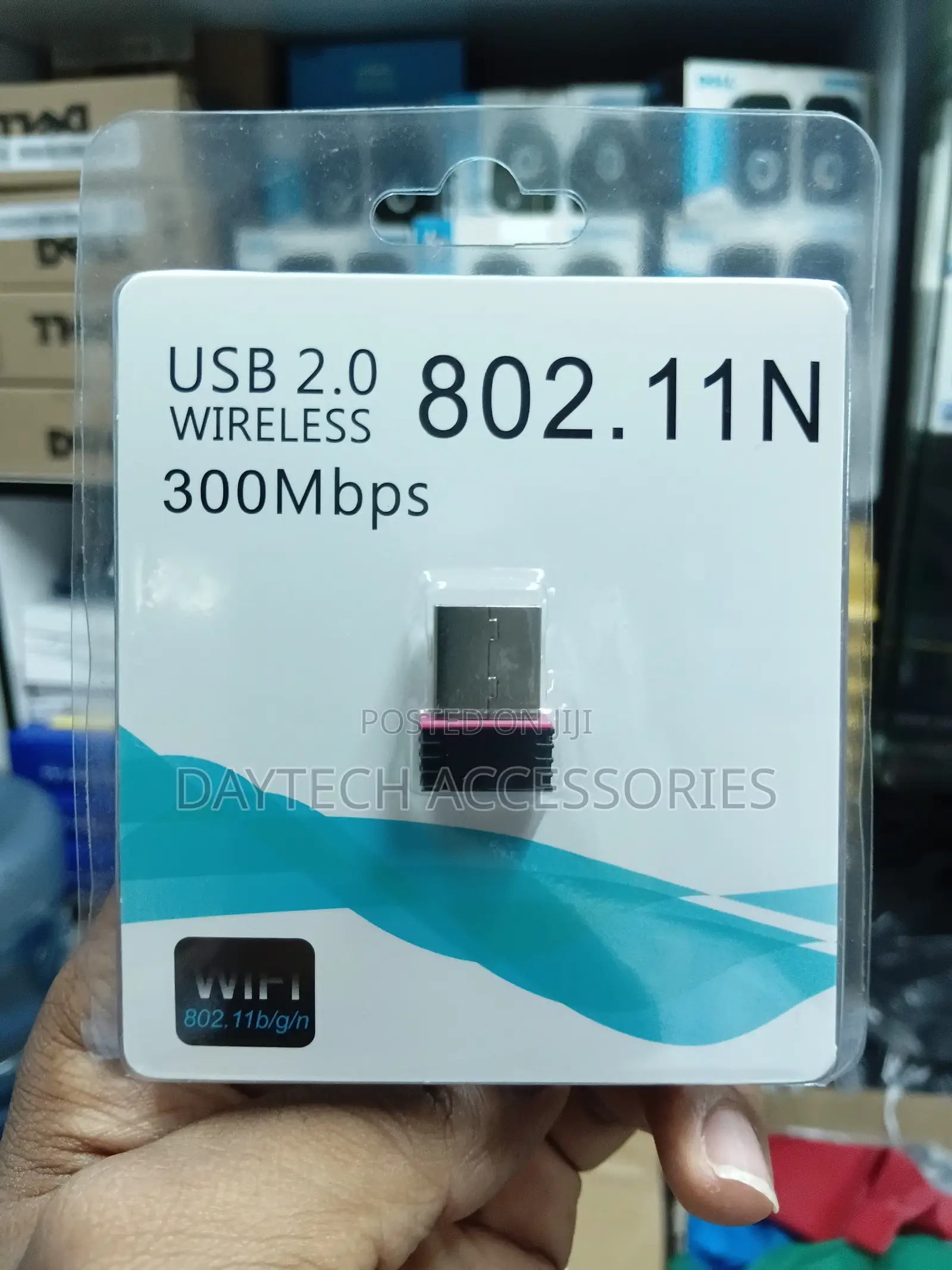 USB 2.0 Wireless 300Mbps 802.11n Wi-Fi Adapter Dongle.