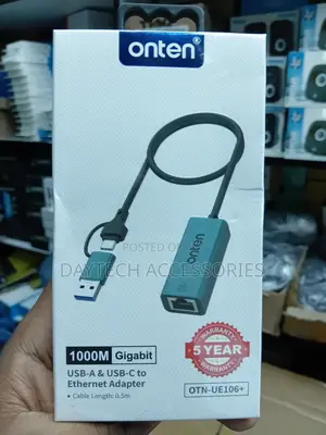 Onten OTN-UE106+ USB-A USB-C to Gigabit Ethernet Adapter