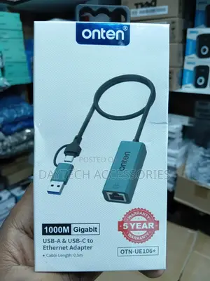 Onten OTN-UE106+ USB-A USB-C to Gigabit Ethernet Adapter