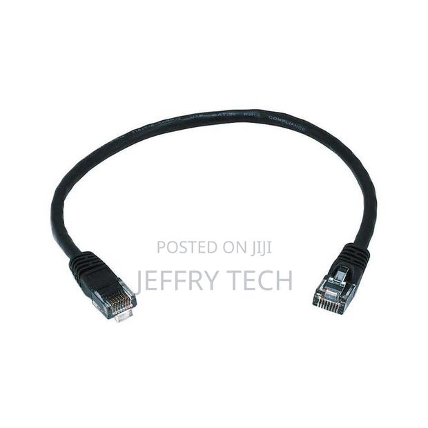 Black RJ45 LAN Network Cable – 0.5m - thumbnail 2