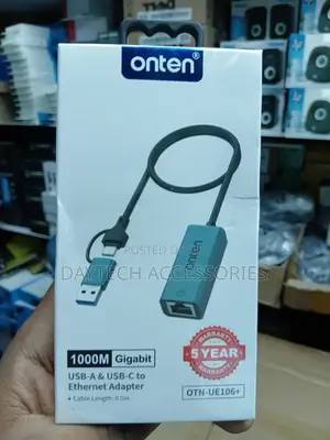 Onten USB-A/USB-C to Ethernet Adapter | OTN-UE106