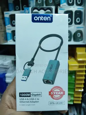 Onten (Otn-Ue106) USB-a USB-C to Rj45 Ethernet Adapter .