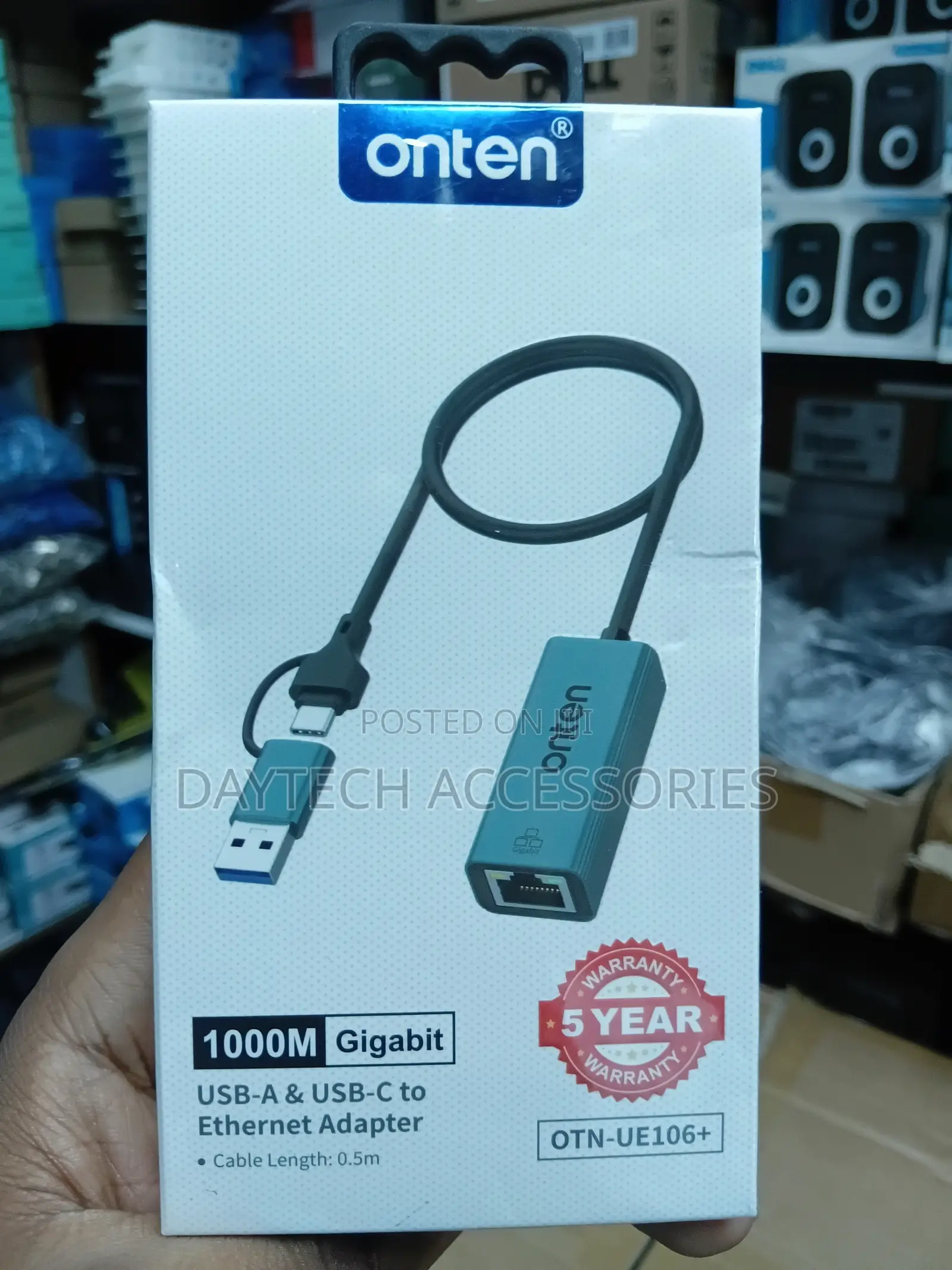 Onten (Otn-Ue106) USB-a USB-C to Rj45 Ethernet Adapter .