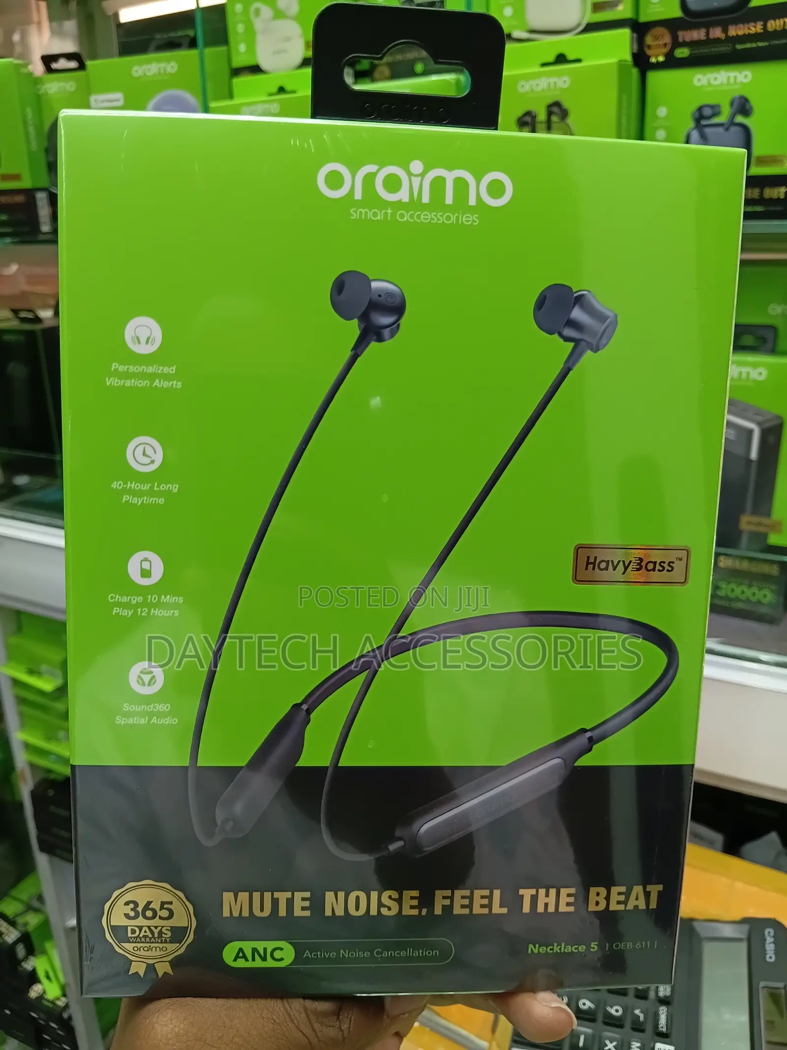 The Oraimo Necklace 5 (OEB-611) Wireless ANC Neckband Earphones