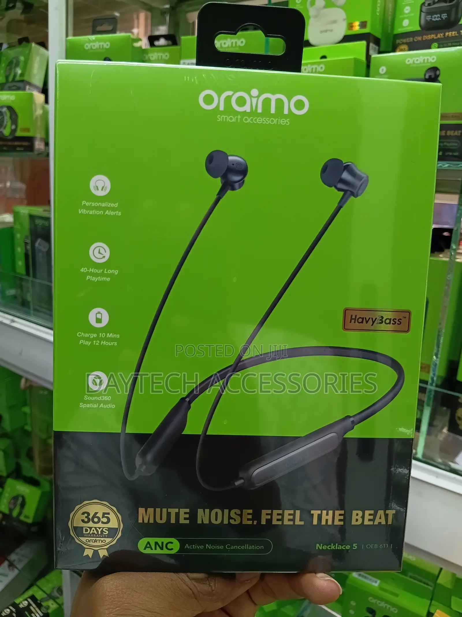 The Oraimo Necklace 5 (OEB-611) Wireless ANC Neckband Earphones