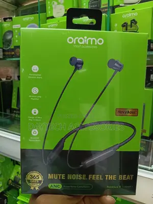 Oraimo Necklace 5 (OEB-611) ANC Bluetooth Neckband Earphones.