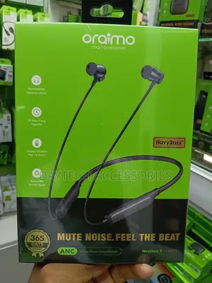 Oraimo Necklace 5 Wireless ANC Neckband Earphones - Black