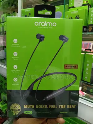 Oraimo Necklace 5 Wireless ANC Neckband Earphones - Black