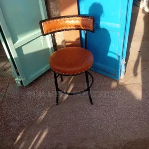 Modern Luxury Restaurant Chair With Faux Leather Upholstery.