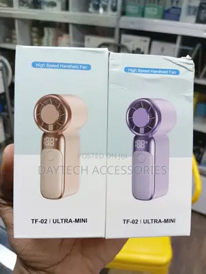 TF-02 Ultra-Mini High Speed Handheld Fans in Rose Gold and Purple