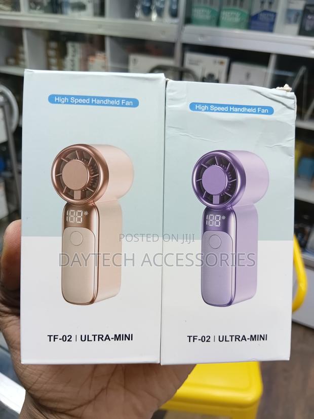 TF-02 Ultra-Mini High Speed Handheld Fans in Rose Gold and Purple