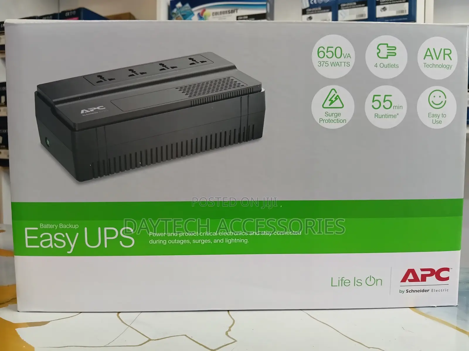 APC Easy UPS 650VA Universal Outlet 230V - Black