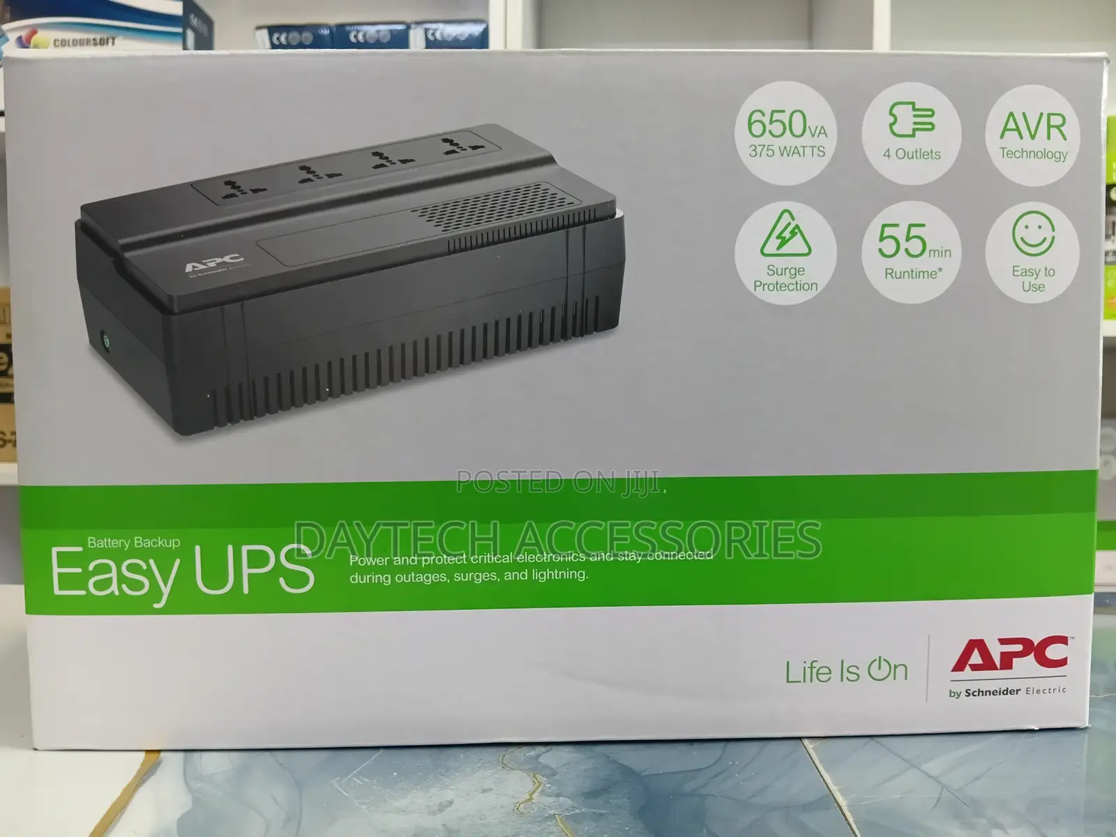 APC Easy UPS 650VA Universal Outlet 230V - Black