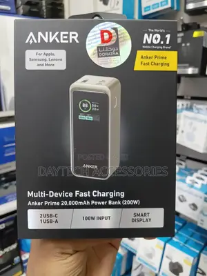 Anker Prime 20,000mAh Power Bank (200W) High-Capacity Portable Charger
