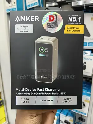 Anker Prime 20,000mAh Power Bank (200W) High-Capacity Portable Charger
