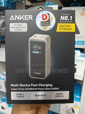 Anker Prime 20,000mAh Power Bank (200W) High-Capacity Portable Charger