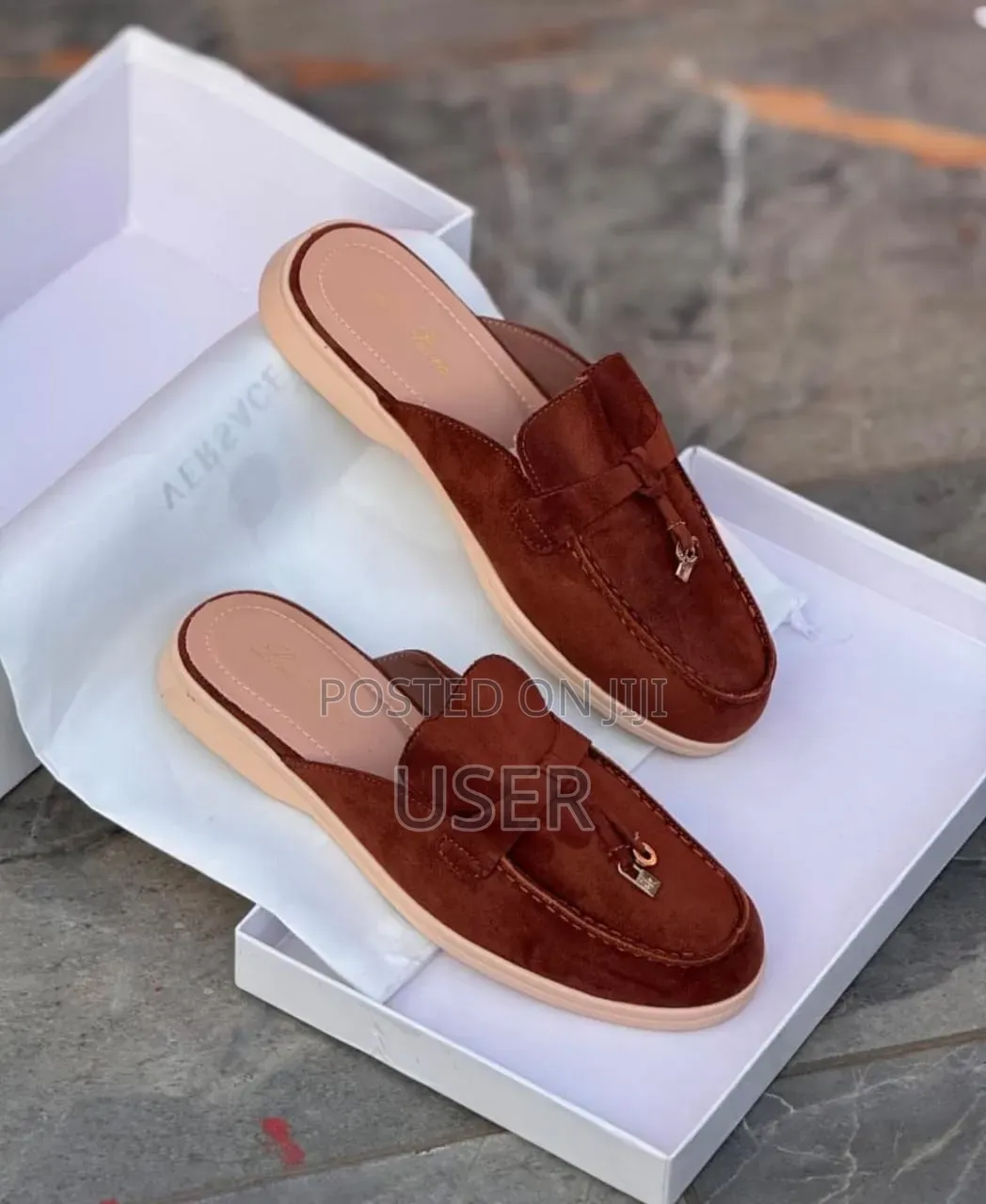 *Suede Loro Piana Mules