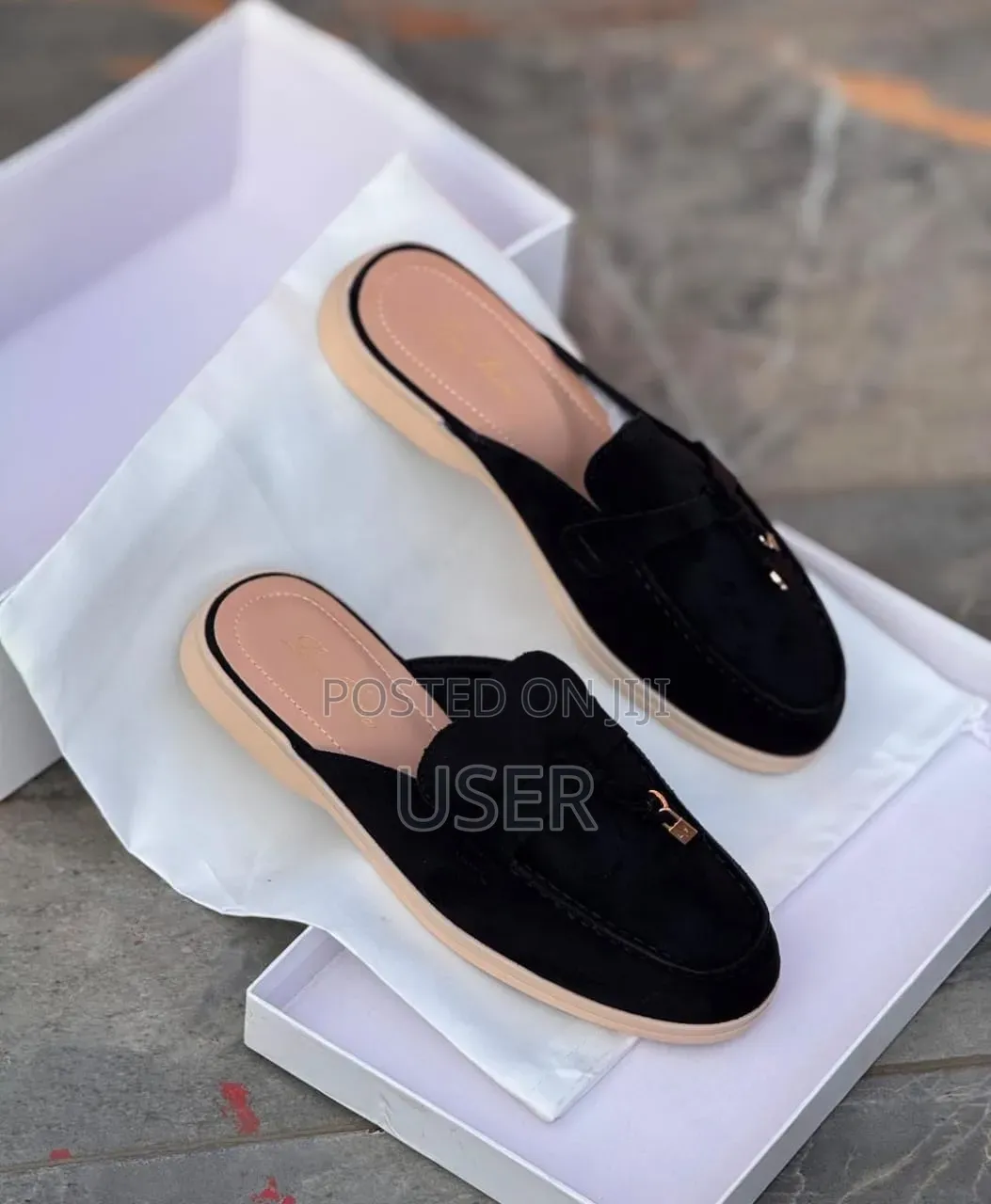 *Suede Loro Piana Mules