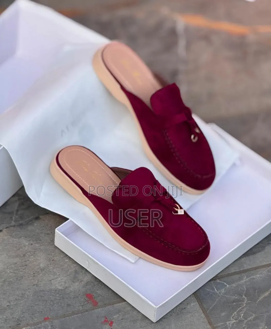 *Suede Loro Piana Mules