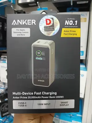Anker Prime 20000mAh Power Bank (200W) – A – Black