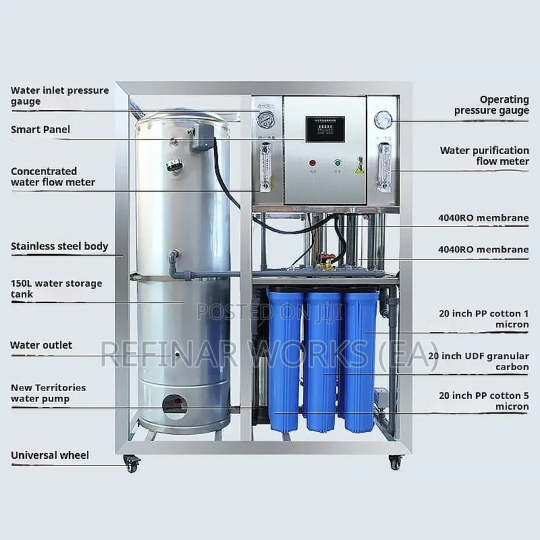All in One 250 LPH Office Water Purification Plant With Storage