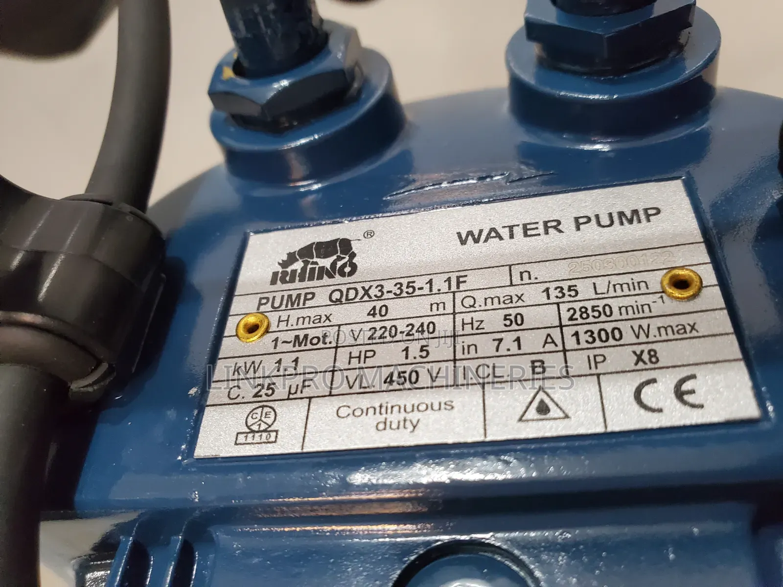 1.5 HP Rhino Qdx3 40 Metres Head Shallow Well Submersible Pump
