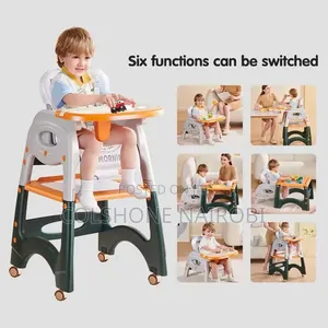 3-in-1 Convertible Baby High Chair Toddler Feeding Seat With Wheels