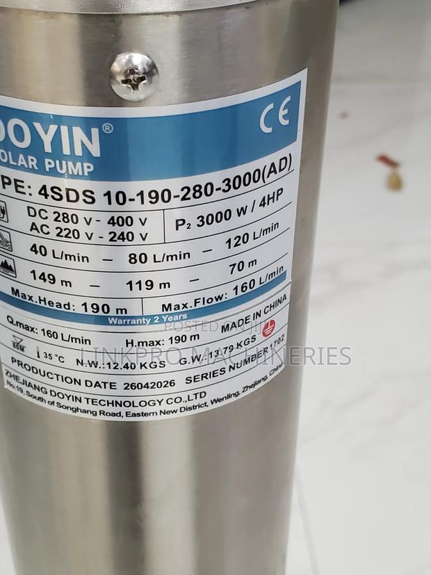 Doyin 4HP 3000W AC/DC Submersible Pump - thumbnail 2