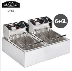 Macro Double Electric Deep Fryer -12 Litres