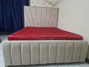Modern Upholstered Velvet Bed Frame With Sunburst High Headboard