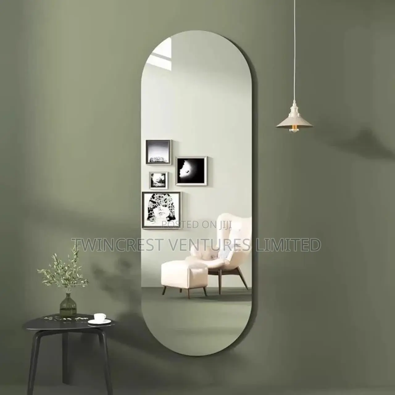120by40Oval Flexible Unbreakable Acrylic Mirror