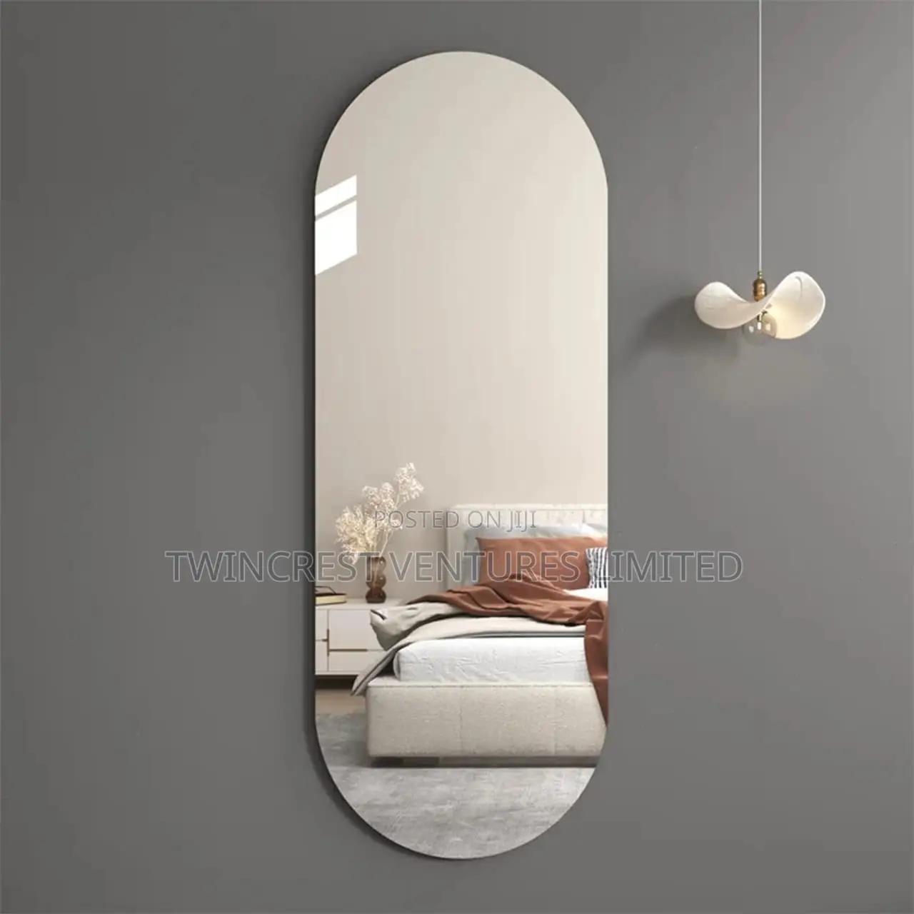 120by40Oval Flexible Unbreakable Acrylic Mirror