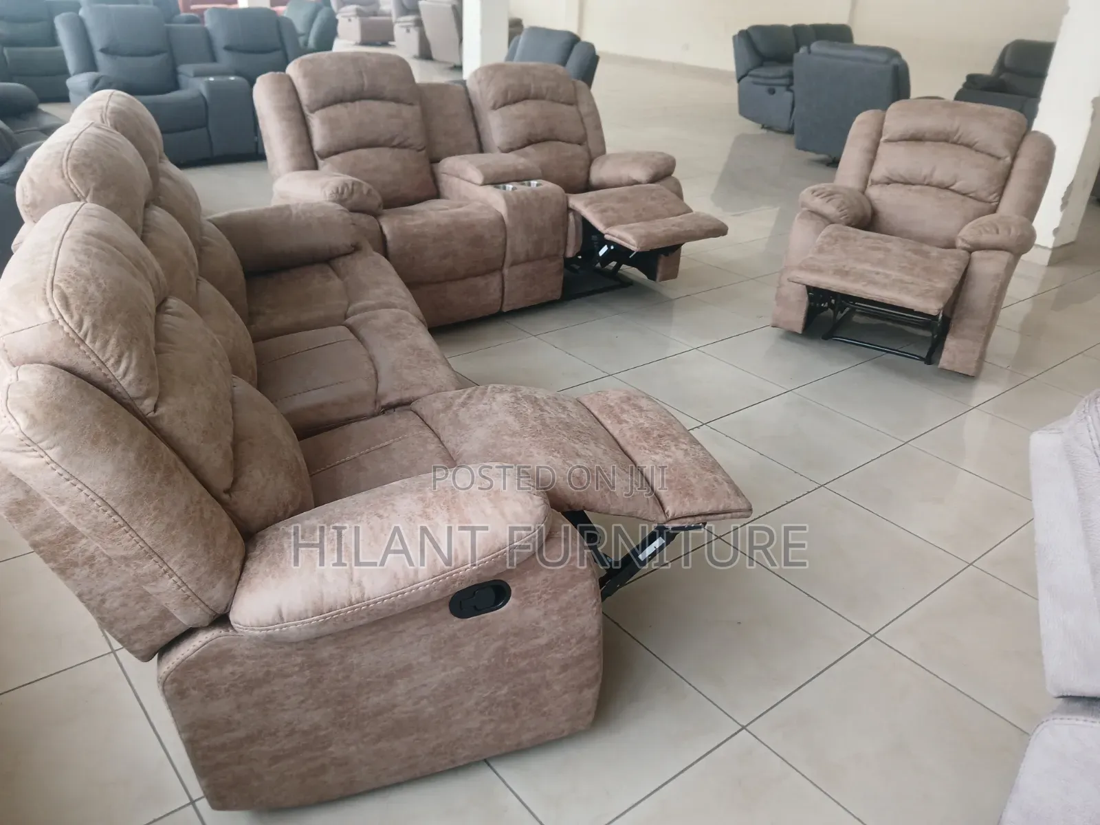 High-Comfort Luxury 6-Seater Recliner Sofa