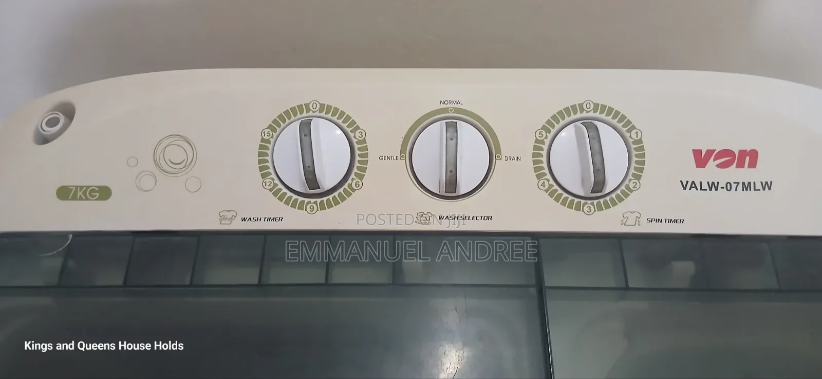 Von : 7kg Wash and 5kg Spin Washing Machine