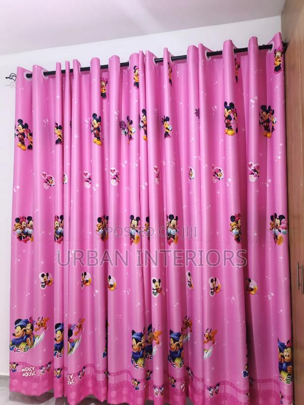 Cartoon Themed Pink Curtains Cartoon Themed Pink Curtains - main view