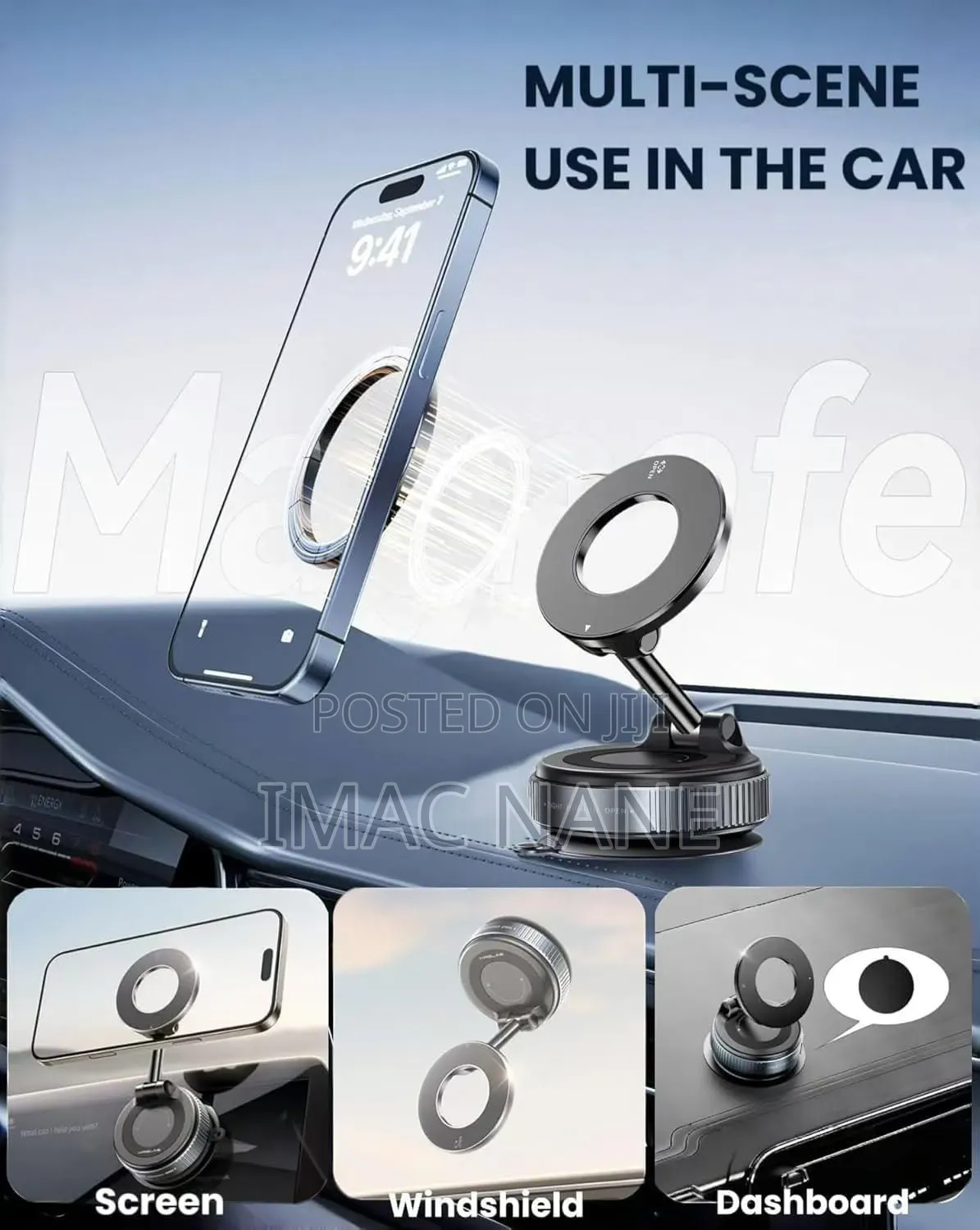 360° Magnetic Car Phone Holder – Strong Grip