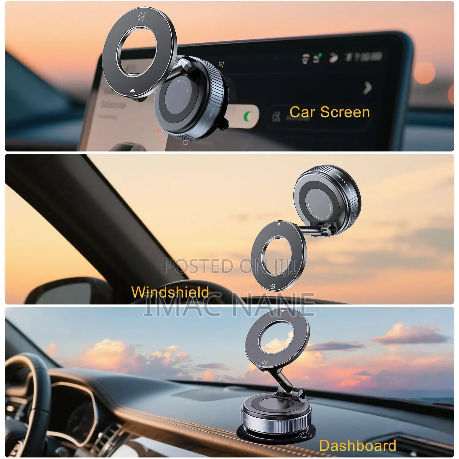 360° Magnetic Car Phone Holder – Strong Grip