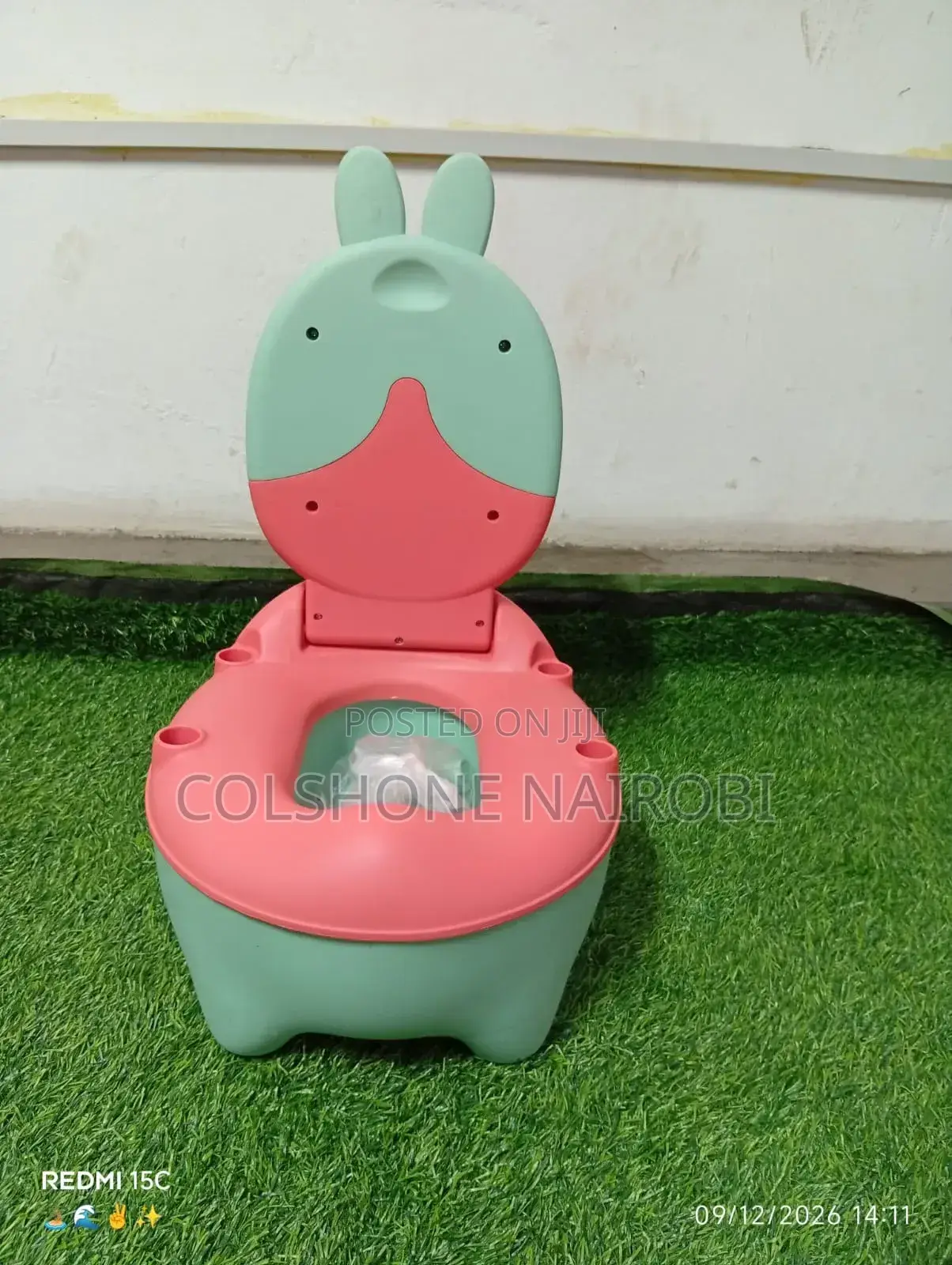 Ergonomic Bunny-Eared Toddler Potty Training Chair With Lid