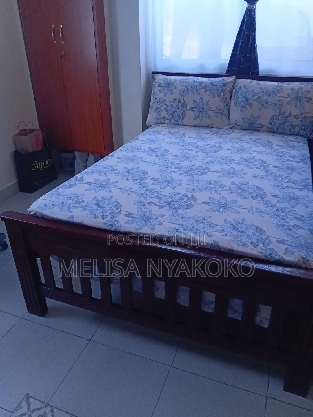 4x6 Wooden Bed Frame – Good Condition | Mombasa