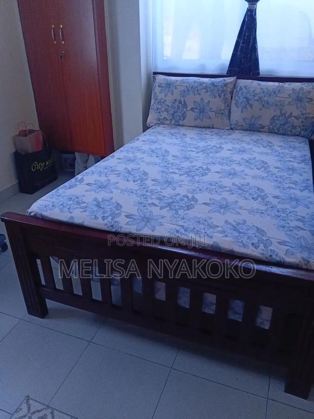 4x6 Wooden Bed Frame – Good Condition | Mombasa