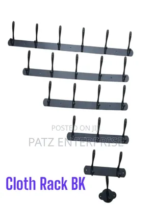 Coat Rack and Towels Rack 6 Hooks Wall Mounted