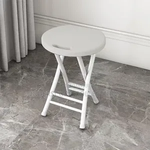 Portable Plastic Folding Stool With a Built-in Carrying Handle
