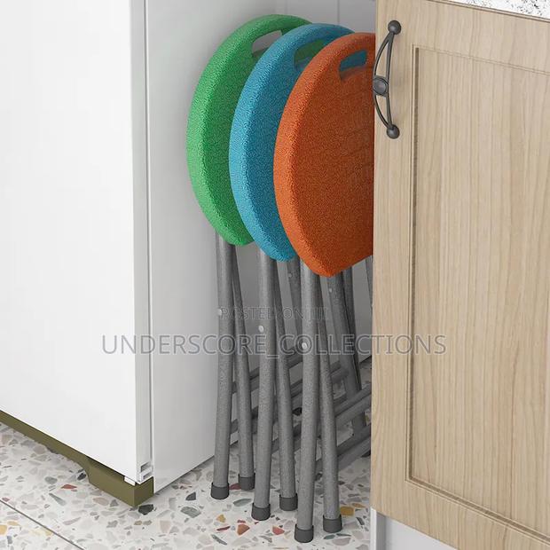Portable Plastic Folding Stool With a Built-in Carrying Handle - thumbnail 2