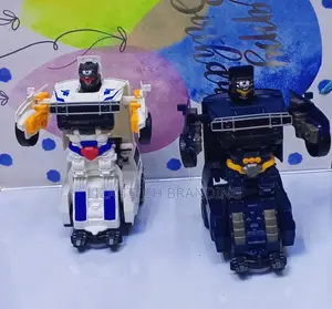 Robot Police Car With White and Blue Colours